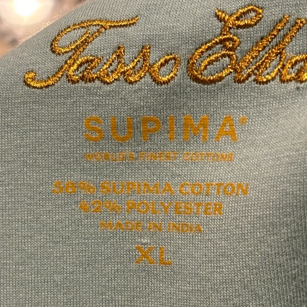 Tasso Elba Short Sleeve Polo Light Green Supima XL Like New